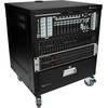 image:imageRockville RR10U 10U Live SoundRecording Studio Rack Case with Wheels Reversible Rack Rails Front amp Rear Mounting Cable Management Ports 440lb Capacity  Includes Hardware Reversible Rails Cable Management 440 lb Capacity 3 Locking Casters FrontRear Mount 48 Cage Nuts10U