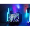 image:imageRockville RockBooth TV DJ Booth Dual Tables with 3270 Inch TV Mount Foldable Design AntiTip Legs for Professional DJs and Event Performers