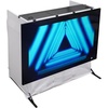 image:imageRockville RockBooth TV DJ Booth Dual Tables with 3270 Inch TV Mount Foldable Design AntiTip Legs for Professional DJs and Event Performers