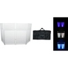 image:imageRockville Rockbooth XL White 24x48in DJ Event Booth Facade Builtin Table Travel Bag BlackWhite Scrims for Mobile DJs and Event ProfessionalsWhite