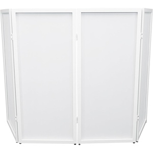 image:imageRockville RFSSB Black DJ Event Facade 4 Panels BuiltIn Scrim Foldable Travel Bag NonSlip Feet Steel Frame Perfect for DJs Parties amp EventsWhite