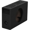 image:imageRockville RQT10V Single 10 Side Ported Shallow Slim Subwoofer Enclosure  Sub Box 34 MDF Bed Liner Finish 075 Cu Ft Air Space Spring Loaded Terminals 6375 Mounting Depth