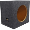image:imageRockville RS10 Single 10 Sealed Car Subwoofer Enclosure Box 075 cuft Net Volume 34 MDF Made in USA Gold Terminals Tight Bass for Car Audio