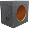 image:imageRockville RS10 Single 10 Sealed Car Subwoofer Enclosure Box 075 cuft Net Volume 34 MDF Made in USA Gold Terminals Tight Bass for Car Audio