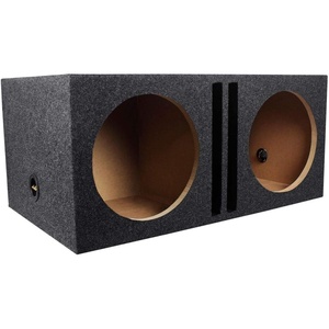 image:imageRockville RDVB12 Dual 12 175 cuft Vented Subwoofer Enclosure Box Grade A 34 USA MDF Gold Terminals Precision Port Made in USA for Car Audio