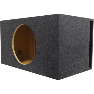 image:imageRockville RGV15 Single 15 Vented Car Subwoofer Enclosure Box 351 Cu Ft  34 MDF Construction Made in USA Ported Gold Terminals 125 Mounting Depth Precision Cut Heavy Duty Fits 15 Subs