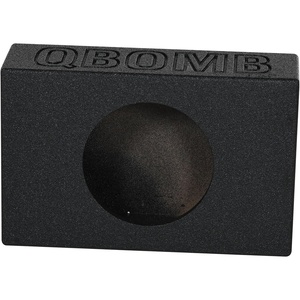 image:imageRockville RQT10V Single 10 Side Ported Shallow Slim Subwoofer Enclosure  Sub Box 34 MDF Bed Liner Finish 075 Cu Ft Air Space Spring Loaded Terminals 6375 Mounting Depth