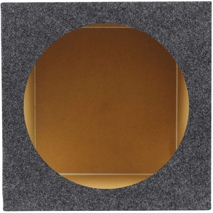 image:imageRockville RSQ12S Single 12 Sealed 34 MDF Car Sub Enclosure 075 Cu Ft  Sub Box Made in USA Precision Cut Gold Terminals 11 Mounting Depth Carpeted Fits HighPowered Subs