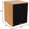 image:imageRockville Rock Shaker 12 White 800W Powered Home Theater Subwoofer  800W Peak  400W RMS Class D Amp MDF Enclosure RearFiring Port RCA and Speaker Level Inputs Phase Switch Foam GrillClassic Wood