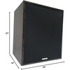 image:imageRockville Rock Shaker 15 1000W Powered Home Theater Subwoofer Deep Bass Wood Enclosure Adjustable Controls for Movies and Music  1000W Peak  500W RMS Class D Amp RCA and Speaker Level InputsOutputs Phase Switch Crossover Control MDF EnclosureDark Wood