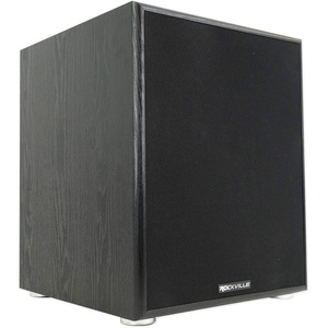 image:imageRockville Rock Shaker 12 White 800W Powered Home Theater Subwoofer  800W Peak  400W RMS Class D Amp MDF Enclosure RearFiring Port RCA and Speaker Level Inputs Phase Switch Foam GrillBlack