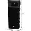 image:imageRockville Dual 15 3000w 2Way 8Ohm Passive DJ PA SpeakerABS Cabinet 15 inch SPGN258Black4 ohm