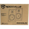 image:imageRockville RockSlim Bundle 4 White 525 in 240W Wall Mount Slim Home Theater Speakers BLUAMP 100 Bluetooth Stereo Amplifier with USB Mic Input and RCA Output 5Items