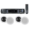 image:imageRockville Audiosavings Bundle 4 Pair HC85 8 Inch 700 Watt inCeiling Home Theater Speakers 8 Ohm Bundle with 1 RPA6000USB 19 Bluetooth AmpReceiver 4 RestaurantOffice Items 9