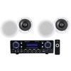 image:imageRockville BLUAMP 100 Bundle Home Stereo Bluetooth Amplifier with USBMic Input 2 HC655 Pair 65 160Watt RMS500Watt Peak Per Pair 2Way inCeiling Home Theater Speakers 3Items