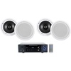 image:imageRockville BLUAMP 150 Bundle Home Stereo Bluetooth Amplifier Receiver Optical Phono RCA 4 HC85 8 in 700Watt inCeiling Home Theater Speakers 8 Ohm 5Items