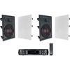 image:imageRockville Bundle RPA60BT V2 1000 Watt 2Ch USB Bluetooth DJProKaraoke Amplifier Mixer Bundle with 2 Pairs of WA858 8 inWall Home Speakers w Kevlar WooferSilk Dome Tweeter 3 Items