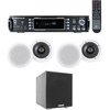 image:imageRockville Bundle RPA60BT V2 1000W 2ch Bluetooth DJ Amplifier Mixer Bundle with 2 Pair HC655 65 500W 8Ohm inCeiling Home Speakers amp Rock Shaker 8 Black 400W Home Theater Subwoofer 4 Items