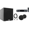 image:imageRockville HC55 Bundle 2 Black 525 300Watt Black inCeiling Speakers Rock Shaker 8 400Watt Powered Subwoofer RPA60BT V2 1000W 2Ch Karaoke Amplifier Mixer RCDR25B Dual RCA Cable 5Items