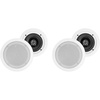 image:imageRockville HC55 Bundle 2 Pair 525 in 300Watt Peak120Watt RMS 8 Ohm White inCeiling Home Theater Speakers Polypropylene Cone Mylar Dome Tweeter Flush Mount Grills 2Items