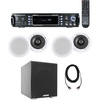 image:imageRockville HC655 Bundle 4 65 in 500Watt 8 Ohm inCeiling Speakers Rock Shaker 8 400Watt Powered Subwoofer RPA60BT V2 1000Watt 2Ch Karaoke Amplifier Mixer RCDR25B Dual RCA Cable 7Items