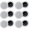 image:imageRockville HC8516 White 8 700W Peak240W RMS per Pair inCeiling Home Theater Speakers 16 Ohm Polypropylene Cone Mylar Dome Tweeter Paintable Flush Mount Grills 6Pairs