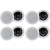 image:imageRockville HC8516 White 8 in 700 Watt inCeiling Home Theater Speakers 16 Ohm Polypropylene Cone Aimable Tweeter Paintable Grills 8Piece