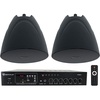 image:imageRockville RCS801 Bundle 60Watt 70V Commercial AmplifierBluetooth Receiver 2 PEN525T Black 525 70V Hanging Pendant Speakers 3Items