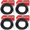 image:imageRockville RCTT1425 25 14 AWG 14 in TS to 14 in TS Speaker Cable 100 Copper Durable PVC Jacket 25 Ft Length for HighCurrent Speaker Connections 4Piece