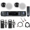 image:imageRockville RPA6000USB Bundle 19 1000W 2Ch Bluetooth Karaoke AmpMixer 2 Pair HC85 8 inCeiling Speakers RMCXLR Microphones RCDR10B RCA Cable RNRMR10 TRS Cable TS1224 Aux Cable 8Items