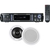 image:imageRockville RPA60BT Bundle 1000W 2Channel USB Bluetooth Karaoke ReceiverMixer Pair Rockville HC85 8 in 700W inCeiling Home Theater Speakers for Home Audio amp Karaoke 2Piece