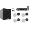 image:imageRockville RPA60BT V2 Bundle 1000W 2 Ch USB Bluetooth DJProKaraoke Amp Mixer 4 Pair HC65516 65 500W Peak160W RMS inCeiling Speakers Rock Shaker 8 400W Peak200W RMS Subwoofer 7Items