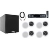 image:imageRockville RPA60BT V2 Bundle 1000W 2 Ch USB Bluetooth DJProKaraoke Amplifier Mixer 4 Pair HC65516 65 500W inCeiling Home Theater Speakers Rock Shaker 8 400W Powered Subwoofer 7Items