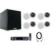 image:imageRockville RPA60BT V2 Bundle 1000W 2Ch USB Bluetooth DJProKaraoke Amplifier Mixer 4 Pair HC65516 65 160W RMS inCeiling Speakers Rock Shaker 10 600W Powered Subwoofer RCA Cable 7Items