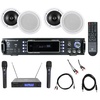 image:imageRockville RPA60BT V2 Bundle 19 1000W 2Ch Karaoke Amplifier wBluetooth 2 Pair HC85 8 inCeiling Speakers RWM1203VH Wireless Mic System 10 RCA Cable TRS Cable Aux Cable 7Items