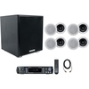 image:imageRockville RPA60BT V2 Bundle 2Ch USB Bluetooth DJProKaraoke Amplifier Mixer 8 HC8516 8 in 700W White Ceiling Speakers Rock Shaker 65 in Powered Subwoofer RCDR25B RCA Audio Cable 11Items