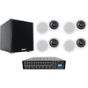 image:imageRockville Rock Matrix 4 Bundle 4Zone 70V Commercial Amplifier 4 Pairs HC655 65 inCeiling Speakers 80W RMS 250W Peak Each Rock Shaker 10 Powered Subwoofer 300W RMS 600W Peak
