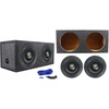 image:imageRockville W10K9D2 Bundle 2 10 in 6400W Peak  1600W RMS K9 Car Subwoofers RD10 10 in Sealed Subwoofer Enclosure Sub Box Installation Kit for Car Audio System 4Items