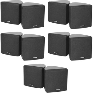 image:imageRockville Bundle 10 Cube 35 30w RMS Black Home Theater Wall SpeakersSwivel Brackets 10 Items