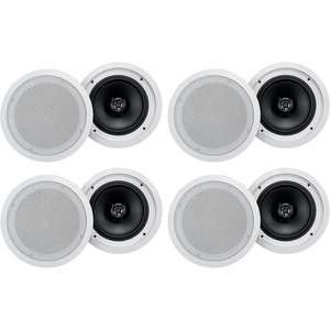 image:imageRockville HC8516 White 8 in 700 Watt inCeiling Home Theater Speakers 16 Ohm Polypropylene Cone Aimable Tweeter Paintable Grills 8Piece