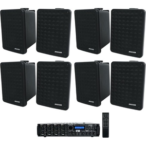 image:imageRockville Home Matrix 4 Zone 8 Channel 600w Multi RoomSource ReceiverAmplifier Bundle with 8 Kicker 46KB6B KB6 65 150w IndoorOutdoor Black Home Theater Speakers KB6B 9 Items