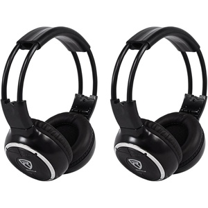 image:imageRockville RFH3 Wireless Infrared Headphones Universal Fit for Any Monitor Adjustable Design 2Piece  Black