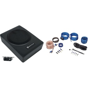 image:imageRockville SS65P Bundle 65 in 400W Peak100W RMS Slim UnderSeat Powered Car Subwoofer with Builtin Amplifier RWK10 10 Gauge Complete Amp Installation Kit with Copper RCA 2Items