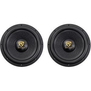 image:imageRockville W12K9D2 V3 Bundle 12 K9 V3 4000W Peak1000W RMS Dual 2Ohm Car Subwoofers HighPerformance Bass for Car Audio Systems 2piece