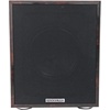 image:imageRockville Rock Shaker 65 Wood Powered Home Theater Subwoofer Compact  200W Peak100W RMS Class D Amp MDF Enclosure RCA and High Level InputsOutputs Rear Firing Port Phase Switch CrossoverDark Wood