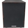 image:imageRockville Rock Shaker 65 Wood Powered Home Theater Subwoofer Compact  200W Peak100W RMS Class D Amp MDF Enclosure RCA and High Level InputsOutputs Rear Firing Port Phase Switch CrossoverDark Wood