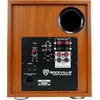 image:imageRockville Rock Shaker 65 Wood Powered Home Theater Subwoofer Compact  200W Peak100W RMS Class D Amp MDF Enclosure RCA and High Level InputsOutputs Rear Firing Port Phase Switch CrossoverClassic Wood