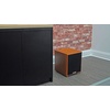 image:imageRockville Rock Shaker 65 Wood Powered Home Theater Subwoofer Compact  200W Peak100W RMS Class D Amp MDF Enclosure RCA and High Level InputsOutputs Rear Firing Port Phase Switch CrossoverClassic Wood
