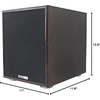 image:imageRockville Rock Shaker 65 Wood Powered Home Theater Subwoofer Compact  200W Peak100W RMS Class D Amp MDF Enclosure RCA and High Level InputsOutputs Rear Firing Port Phase Switch CrossoverDark Wood