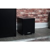 image:imageRockville Rock Shaker 65 Wood Powered Home Theater Subwoofer Compact  200W Peak100W RMS Class D Amp MDF Enclosure RCA and High Level InputsOutputs Rear Firing Port Phase Switch CrossoverBlack